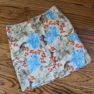 Eddie Bauer 100% Cotton A-Line Floral Cargo Skirt Women’s 10